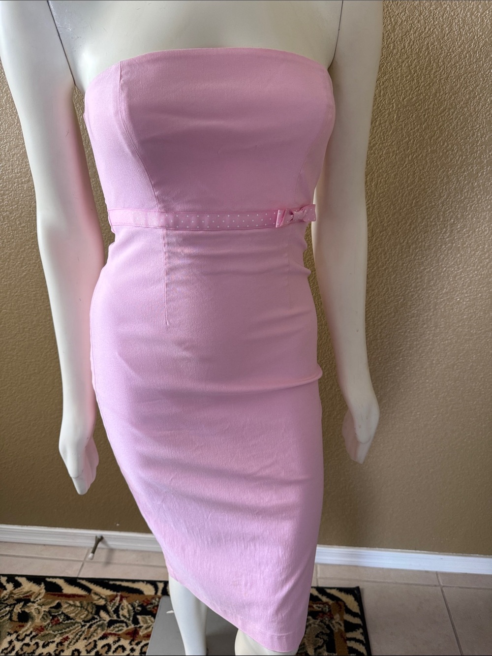 Strapless Pink Sheath Dress